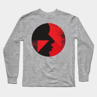 Red geometric profile Long Sleeve T-Shirt